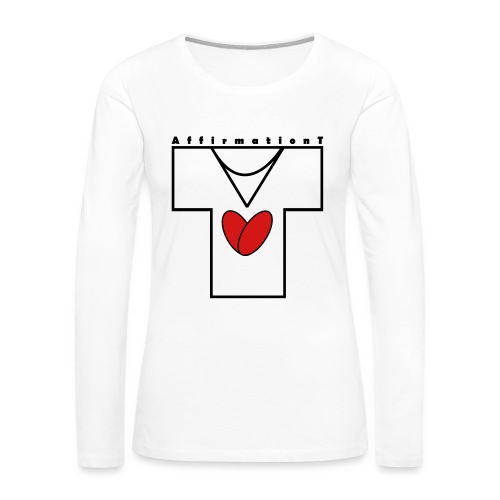 AffirmationT logo - Women's Premium Slim Fit Long Sleeve T-Shirt