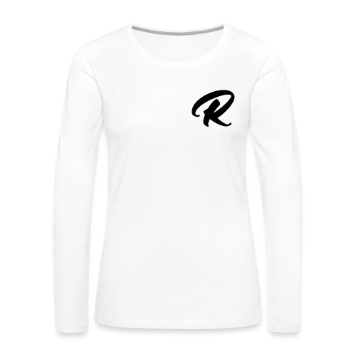 Revival Youth Black R Logo - Women's Premium Slim Fit Long Sleeve T-Shirt