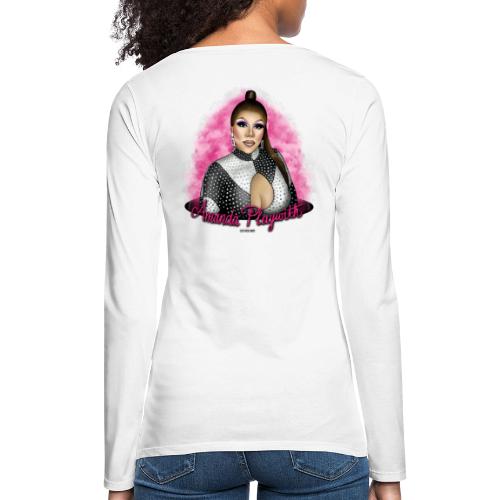 Pink Haze Amandan with Logo - Women's Premium Slim Fit Long Sleeve T-Shirt
