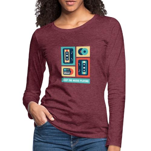 Music and Bands Pop design - Women's Premium Slim Fit Long Sleeve T-Shirt
