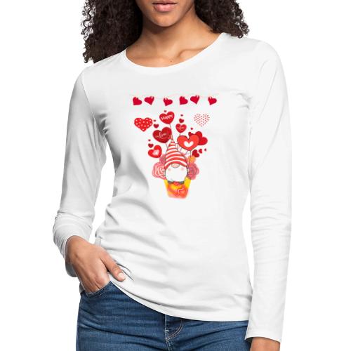 Design wrapped in love hearts, vibrating in love. - Women's Premium Slim Fit Long Sleeve T-Shirt