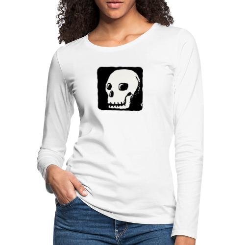 Smiling skull - Women's Premium Slim Fit Long Sleeve T-Shirt