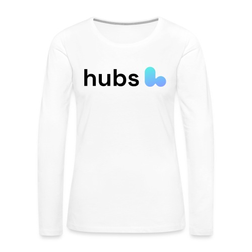 Hubs Logo on light 4000x1000 - Women's Premium Slim Fit Long Sleeve T-Shirt
