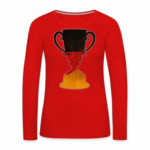 Germany trophy cup gift ideas - Women's Premium Slim Fit Long Sleeve T-Shirt