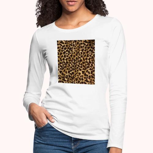 dark shaded leopard pattern - Women's Premium Slim Fit Long Sleeve T-Shirt