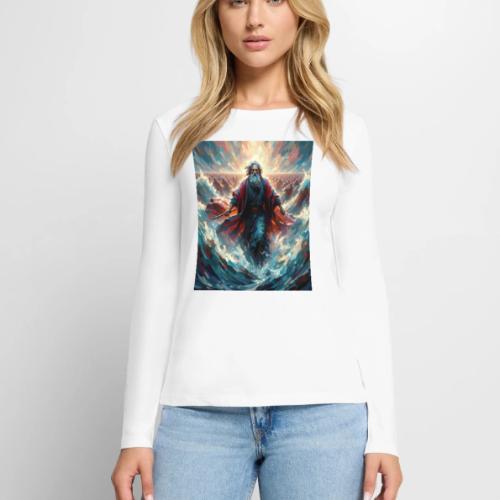 Moses and the great Exodus - Women's Premium Slim Fit Long Sleeve T-Shirt
