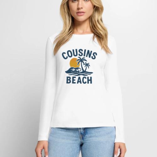 cousins beach t shirt - Women's Premium Slim Fit Long Sleeve T-Shirt