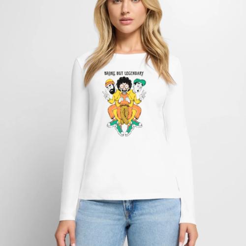 Legendary Broke Crew Retro - Women's Premium Slim Fit Long Sleeve T-Shirt