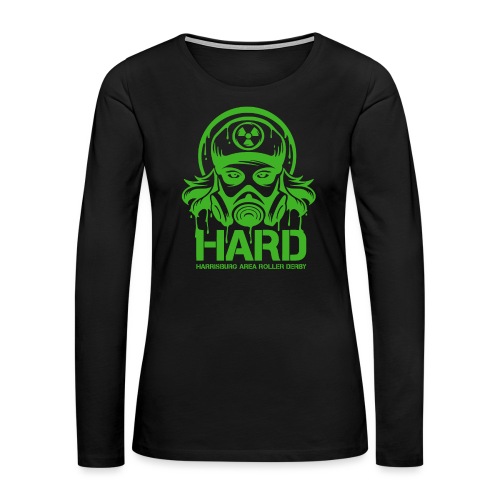 HARD Logo - For Light Colors - Women's Premium Slim Fit Long Sleeve T-Shirt