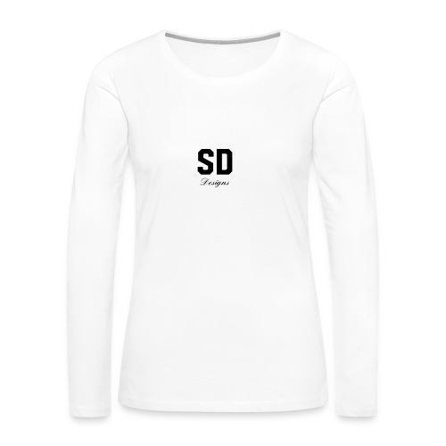 SD Designs blue, white, red/black merch - Women's Premium Slim Fit Long Sleeve T-Shirt