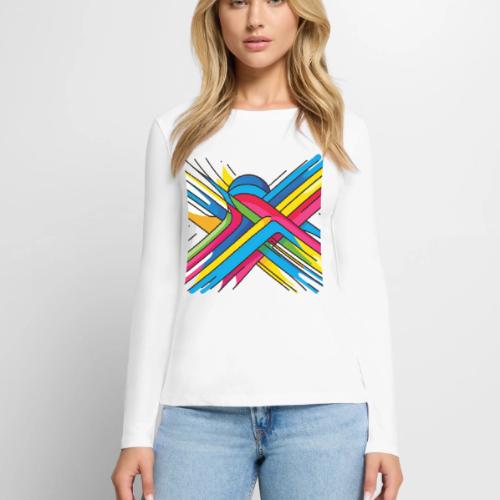 X Color - Women's Premium Slim Fit Long Sleeve T-Shirt