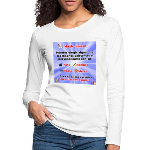 Personalized Souvenirs with Photo, Phrase, Design - Women's Premium Slim Fit Long Sleeve T-Shirt