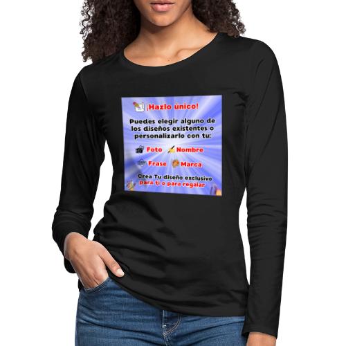 Personalized Souvenirs with Photo, Phrase, Design - Women's Premium Slim Fit Long Sleeve T-Shirt