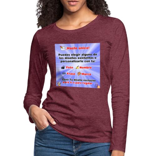 Personalized Souvenirs with Photo, Phrase, Design - Women's Premium Slim Fit Long Sleeve T-Shirt