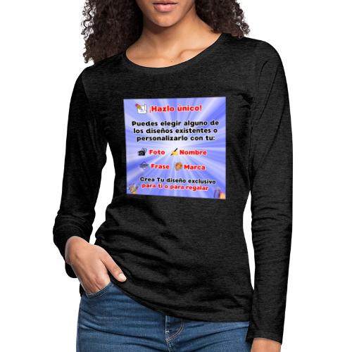 Personalized Souvenirs with Photo, Phrase, Design - Women's Premium Slim Fit Long Sleeve T-Shirt