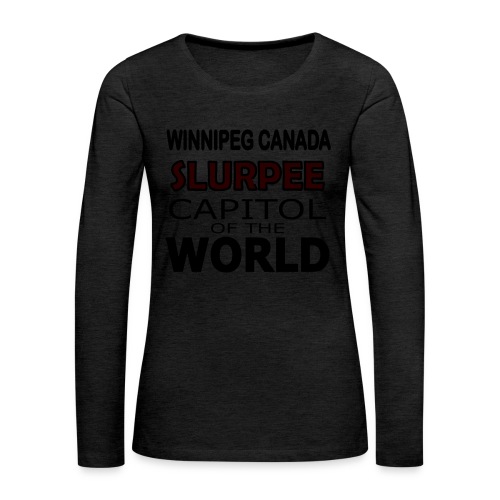 Slurpee Black - Women's Premium Slim Fit Long Sleeve T-Shirt