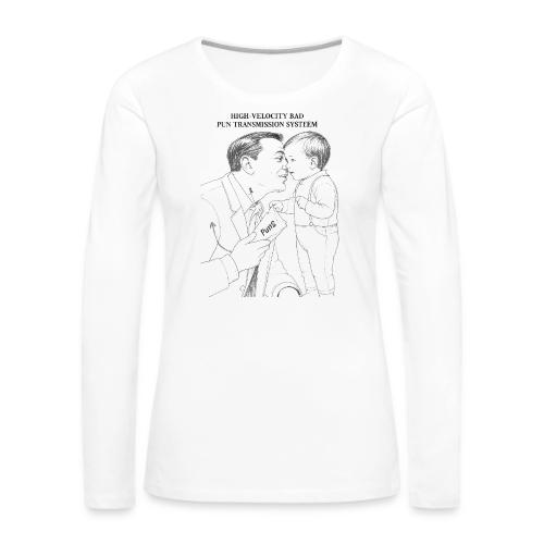 Dad Joke Blueprint T-Shirt - Women's Premium Slim Fit Long Sleeve T-Shirt