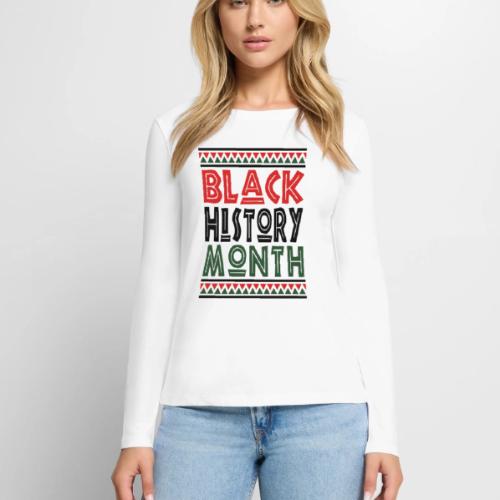 Black History Month BHM 2025 - Women's Premium Slim Fit Long Sleeve T-Shirt