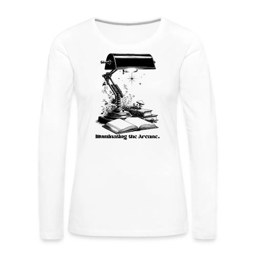 Dark Academia T-Shirt, Mug, & Poster - Women's Premium Slim Fit Long Sleeve T-Shirt