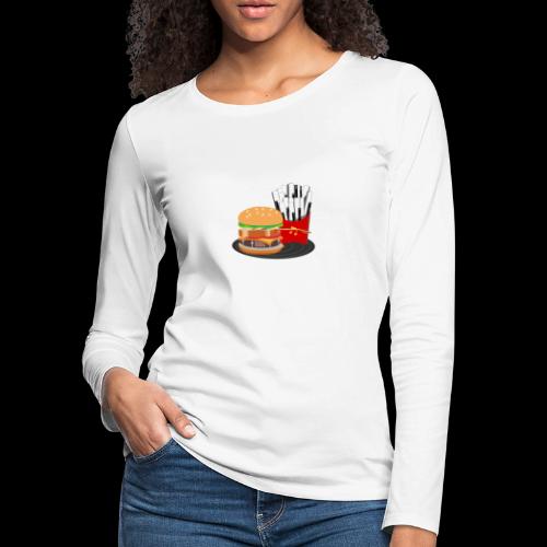 Fast Food Rocks - Women's Premium Slim Fit Long Sleeve T-Shirt