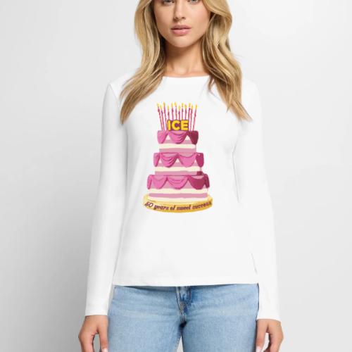 50th Anniversary Cake - Women's Premium Slim Fit Long Sleeve T-Shirt