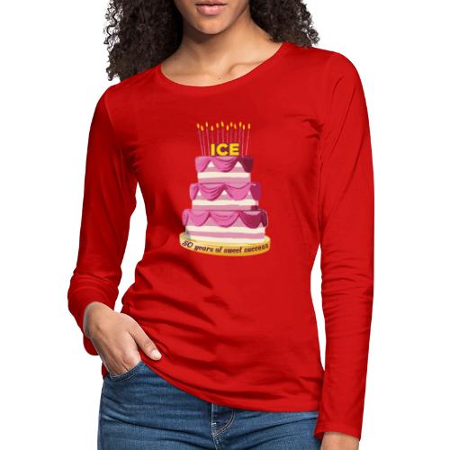 50th Anniversary Cake - Women's Premium Slim Fit Long Sleeve T-Shirt