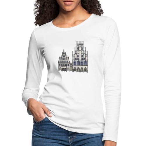 Town Hall Münster, Cityhall, Mayor - Women's Premium Slim Fit Long Sleeve T-Shirt