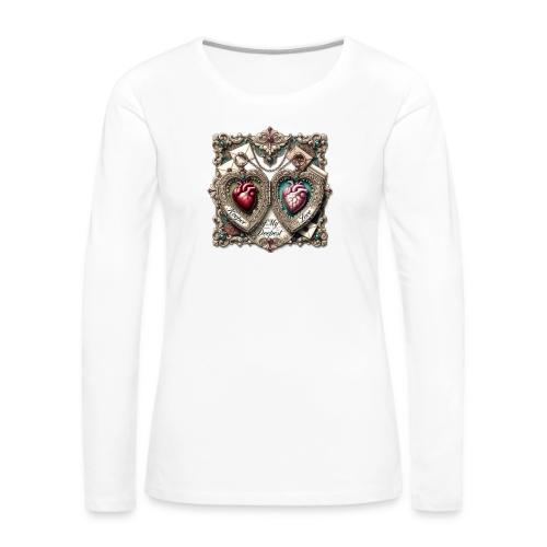 Keeper of My Deepest Love Victorian Locket T-Shirt - Women's Premium Slim Fit Long Sleeve T-Shirt