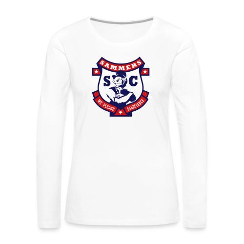 Sammers Logo EPS White - Women's Premium Slim Fit Long Sleeve T-Shirt