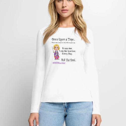 MS Warrior Woman - Women's Premium Slim Fit Long Sleeve T-Shirt