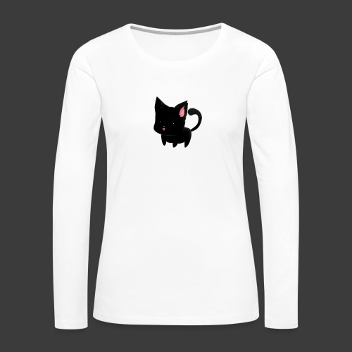 black cat hoodie - Women's Premium Slim Fit Long Sleeve T-Shirt