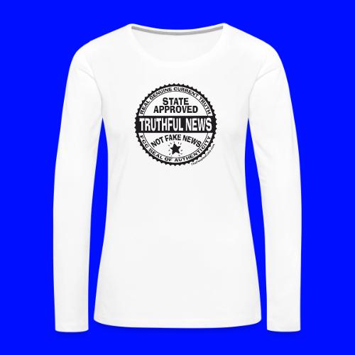 Truthful News FCC Seal - Women's Premium Slim Fit Long Sleeve T-Shirt