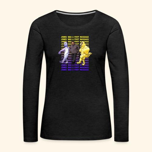 Jones BBQ and Foot Massage - Dancing Wall - Women's Premium Slim Fit Long Sleeve T-Shirt