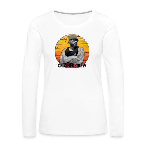 Crusher Crew Carl Crusher Sunset Circle - Women's Premium Slim Fit Long Sleeve T-Shirt