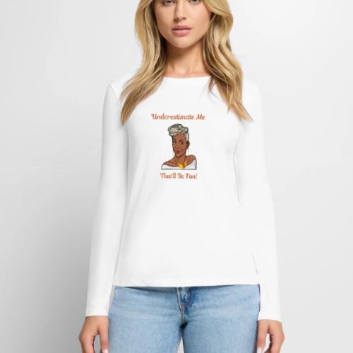 Underestimate Me BRN Ltrs - Manches longues Premium slim fit Femme