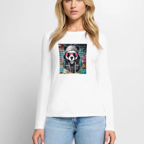 Stylish panda 2 - Women's Premium Slim Fit Long Sleeve T-Shirt