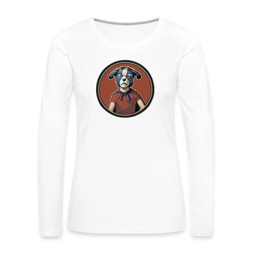 Dogboy Adventutes Red Circle Logo - Women's Premium Slim Fit Long Sleeve T-Shirt