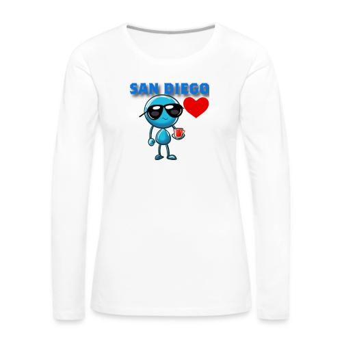 Smoon City_San Diego - Women's Premium Slim Fit Long Sleeve T-Shirt