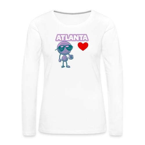 Smoon City_Atlanta - Women's Premium Slim Fit Long Sleeve T-Shirt