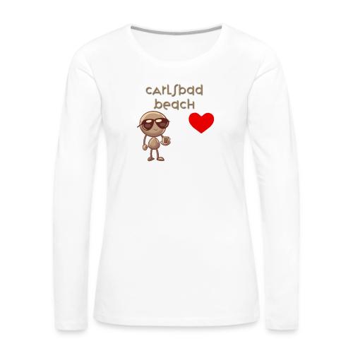 Smoon City_Carlsbad Beach - Women's Premium Slim Fit Long Sleeve T-Shirt