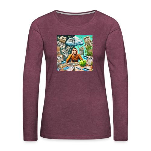 DALLE 2025 09 13 15 58 23 A conceptual illus - Women's Premium Slim Fit Long Sleeve T-Shirt