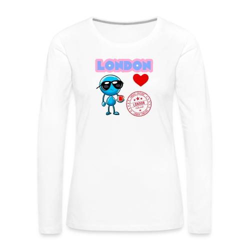 Smoon City_London - Women's Premium Slim Fit Long Sleeve T-Shirt