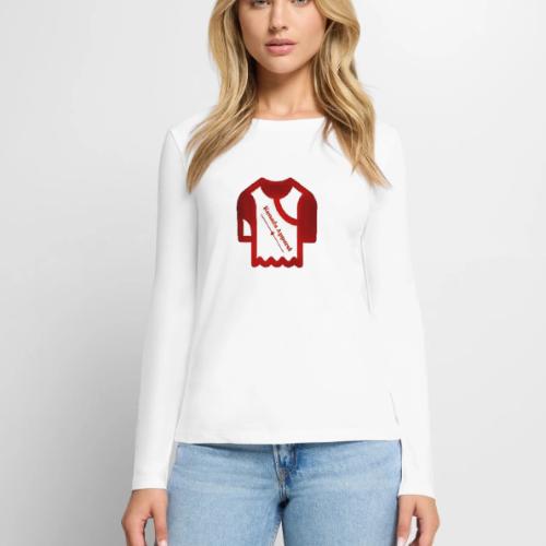Kenada Logo white spray - Women's Premium Slim Fit Long Sleeve T-Shirt