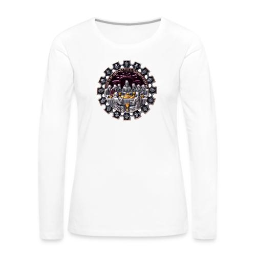 Last Supper Communion T Shirt, Faith Gift - Women's Premium Slim Fit Long Sleeve T-Shirt