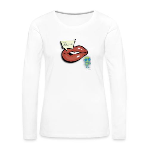 Smoon City_I wear lipstick - Women's Premium Slim Fit Long Sleeve T-Shirt