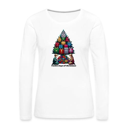 Twelve Days of Gifts T-Shirt - Women's Premium Slim Fit Long Sleeve T-Shirt