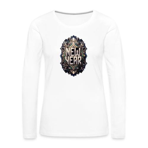 Evergreen New Year T-Shirt - Women's Premium Slim Fit Long Sleeve T-Shirt