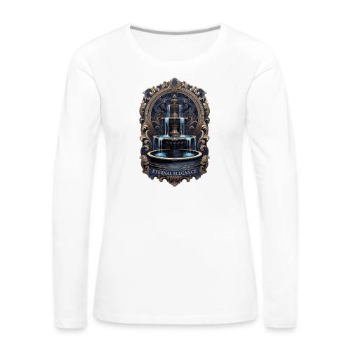 Gilded Baroque Fountain T-Shirt - Women's Premium Slim Fit Long Sleeve T-Shirt