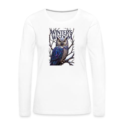Crystalized Forest Owl T-Shirt - Women's Premium Slim Fit Long Sleeve T-Shirt