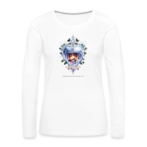 Imbolc Candle Veil T-Shirt | Veiled Rebirth - Women's Premium Slim Fit Long Sleeve T-Shirt